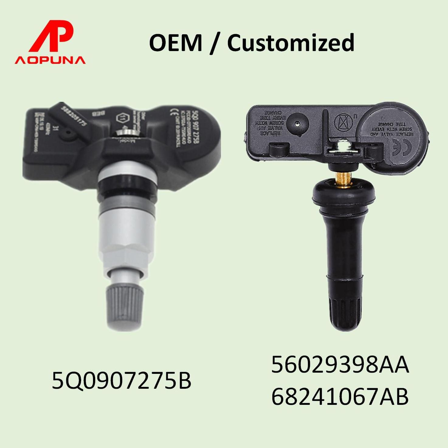 tpms tire pressure sensor 433 315 MHz OEM 13540600 PMV-107J 56053031AD 56029398AA 68241067AB 52933-C1100 A0009050030 5Q0907275B