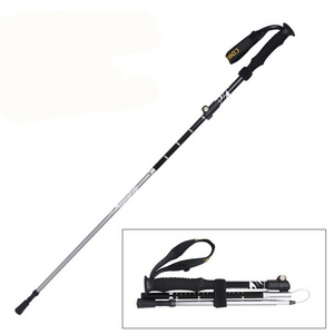 AOQIDA Foldable  five sections Hiking & Trekking Poles, 2 Extremely Lightweight Collapsible Folding Walking Sticks