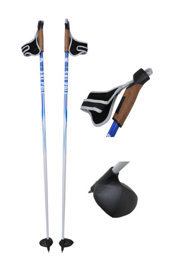 Profession alum/carbon fiber touring ski poles or alpine pole walking stick and trekking pole