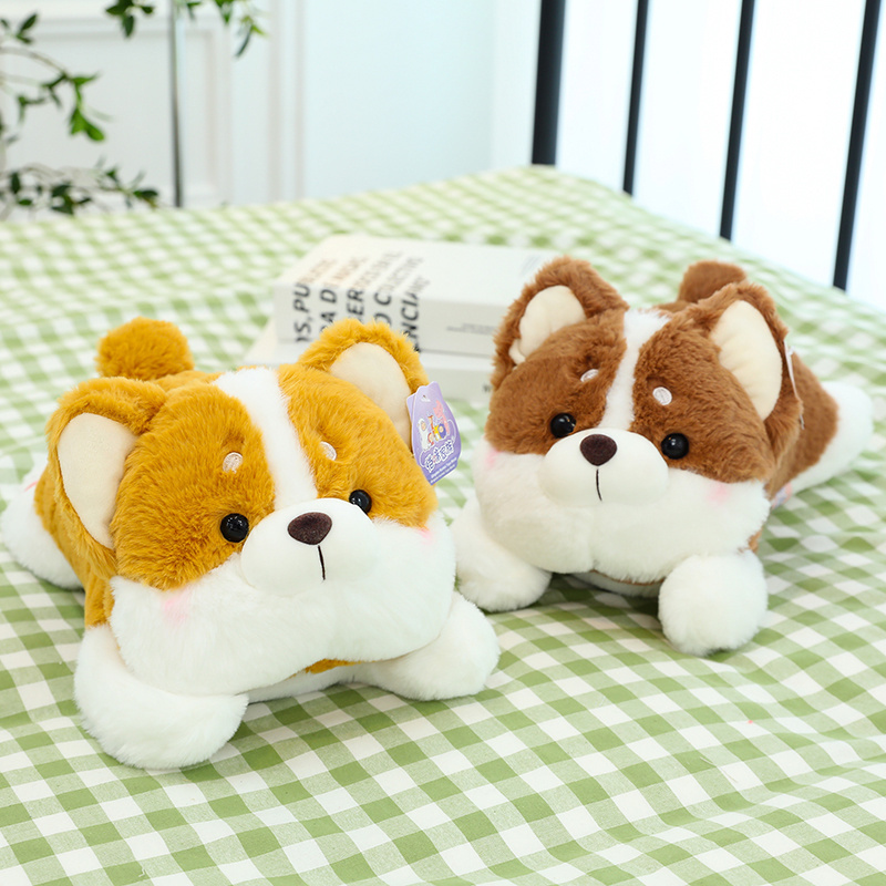 factory price Adorable Corgi Dog Super Soft Corgi Stuffed Animal Toys Plush for Home