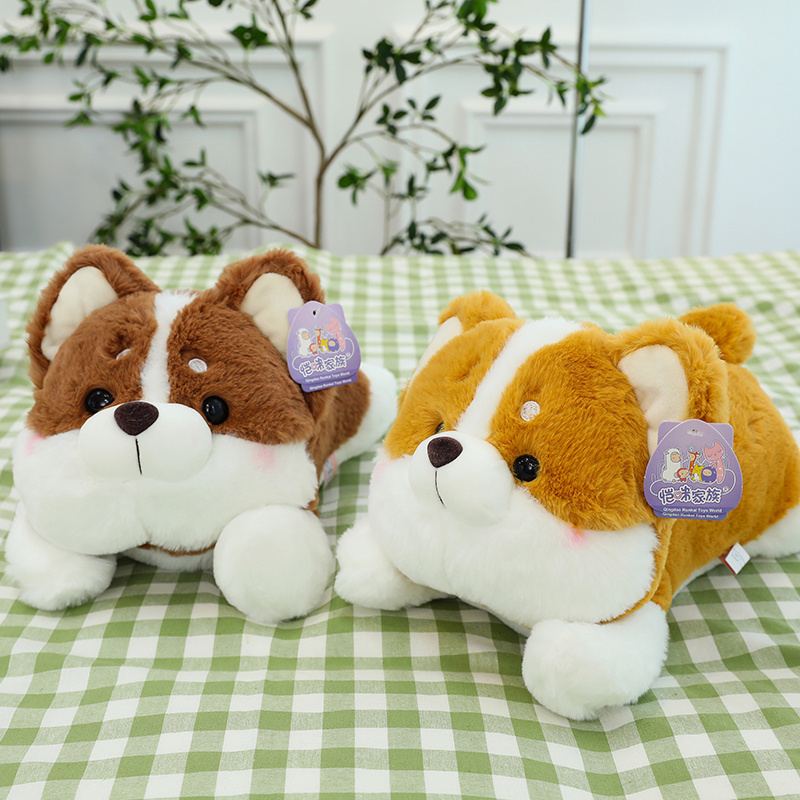 factory price Adorable Corgi Dog Super Soft Corgi Stuffed Animal Toys Plush for Home