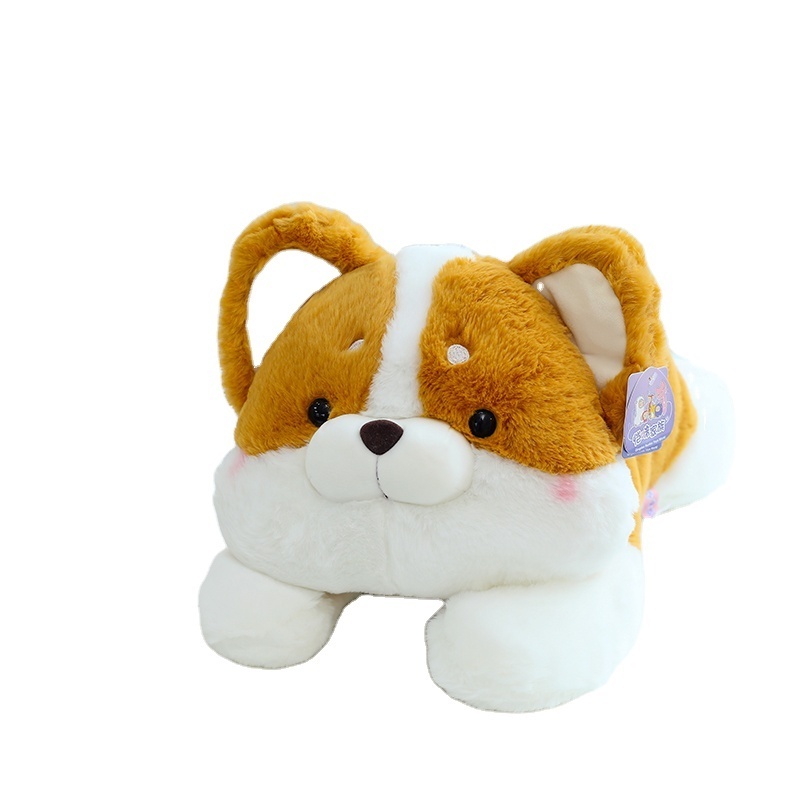 factory price Adorable Corgi Dog Super Soft Corgi Stuffed Animal Toys Plush for Home