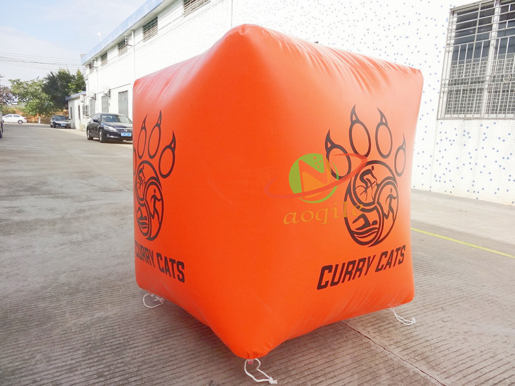 Commercial Cube Inflatable Floating Buoy Inflatable Competition Water Floating Buoy