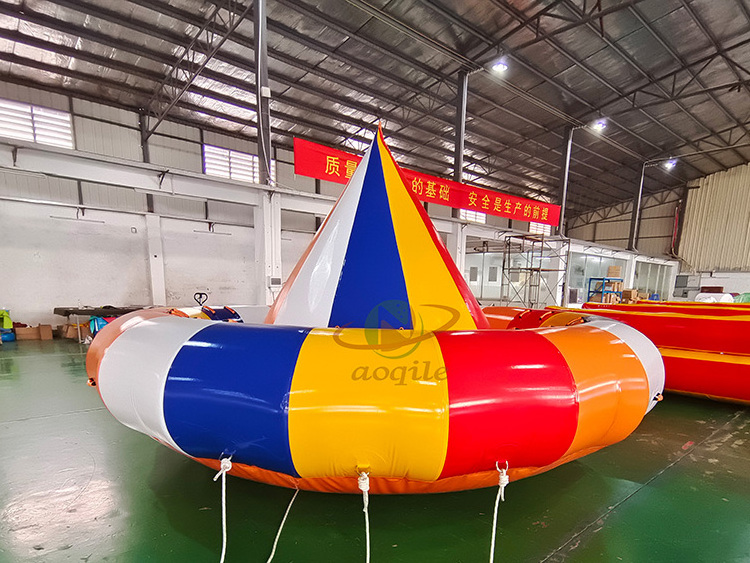 Inflatable Rotating Toy Flying Ufo Towable Water Inflatable Disco Donut Boat