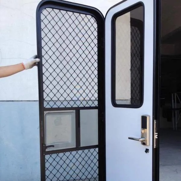 Low price 650*950 RV door teardrop screen motorhome caravan camper entry doors