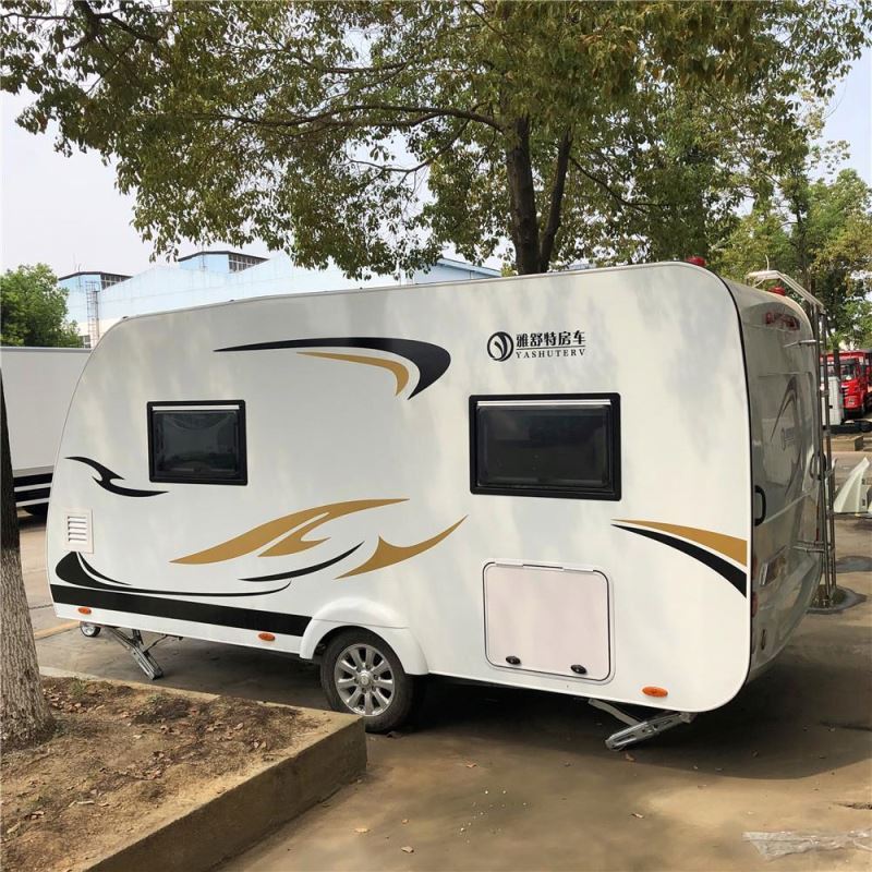 OEM caravan floats horse trailer with awning 2HP float motorhome  floats with Fiamma awning latest style mini travel for sell