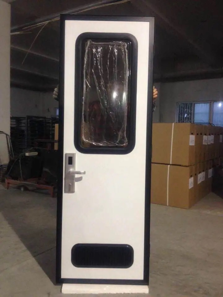 Low price 650*950 RV door teardrop screen motorhome caravan camper entry doors