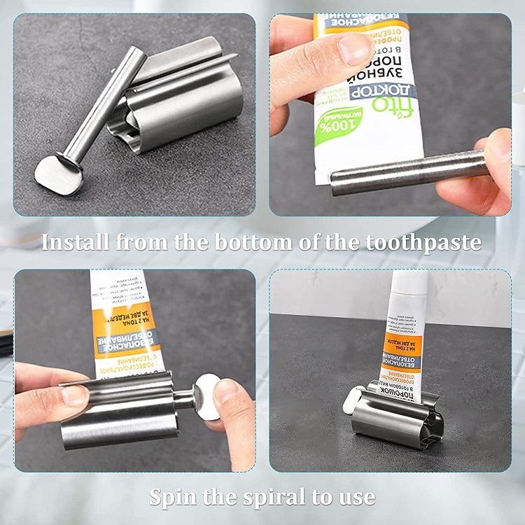 Ready to Ship Tooth Paste Dispenser Tube-squeezer Key Stainless Steel Large 10.5CM Toothbrush Recycled Tube Squeezer