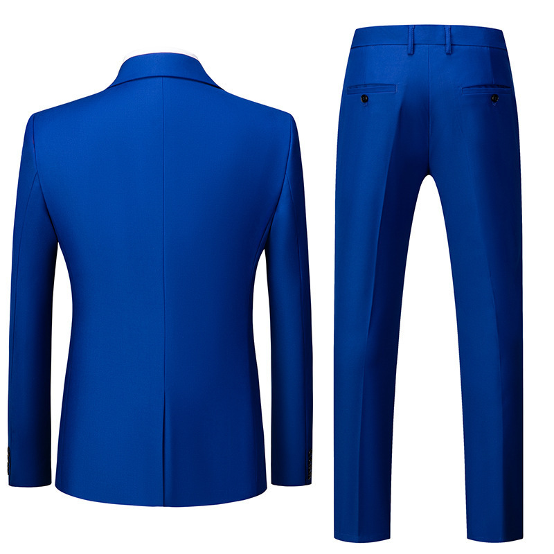 Hot Selling Slim Fit Royal Blue Office Daily Business Party Uniform Latest Wedding Coat Pant Design Top Brand Suits For Men