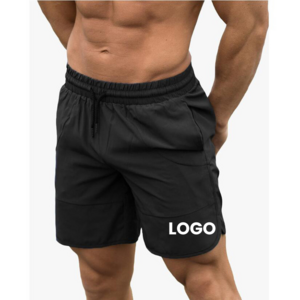 Wholesale 7'' Inch Spandex Workout Shorts blank Tight Fit Low Moq 2 In 1 Compression Shorts With Liner male running shorts