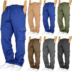 Elastic Male Waist Track Baggy Sweatpants Fuzzy Fleece Pants Khaki Plus Size Men's Trousers Plus Size Men's Pants Men