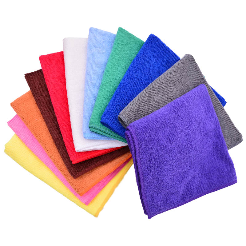 Absorbent Soft Washing Cloths Custom Package Logo Label Microfiber Cleaning Cloth Lint Free Towels for Household