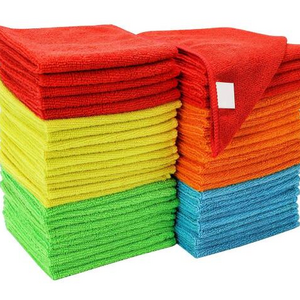 Absorbent Soft Washing Cloths Custom Package Logo Label Microfiber Cleaning Cloth Lint Free Towels for Household