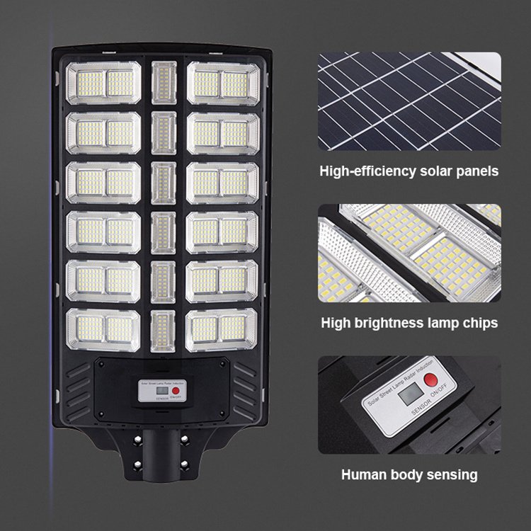 Gaocheng Waterproof Ip65 Integrated Outdoor ABS 800W 1000W 1200W All In One LED Solar Street Light