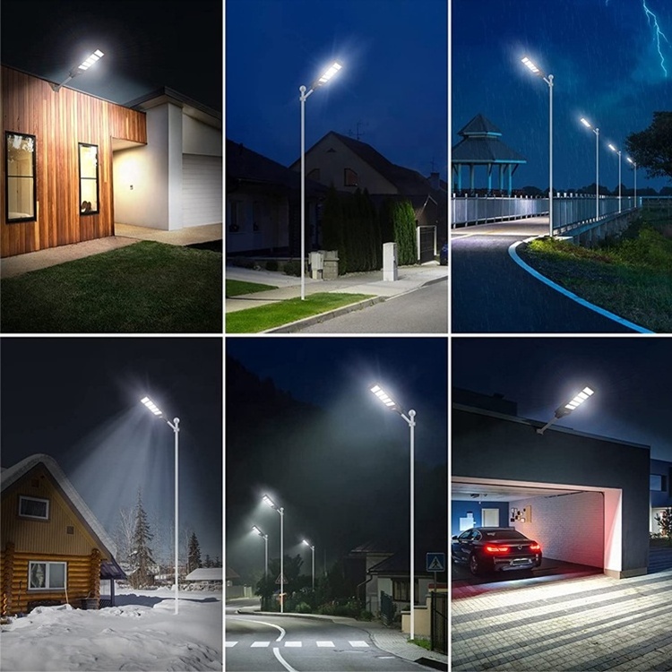 AORUITAI Remote Control IP65 ABS Lamp 200Watt 400Watt 600Watt Solar Powered Led Street Light