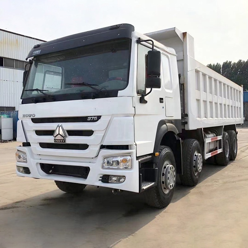 second hand sino howo 8x4 12 tires 371 375 hp diesel engine heavy duty 50 tons dump truck with high quality