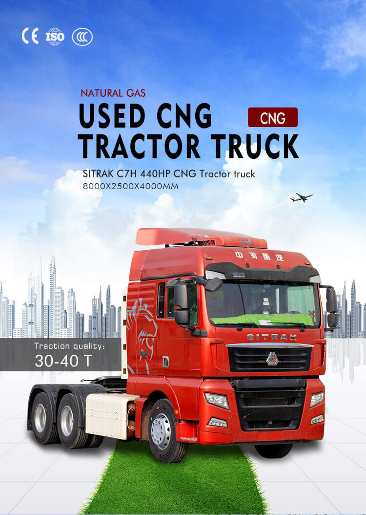 sino sitrak g7 6x4 10 tires 6x4 cng used tractor trucks high power engine trailer truck tractors