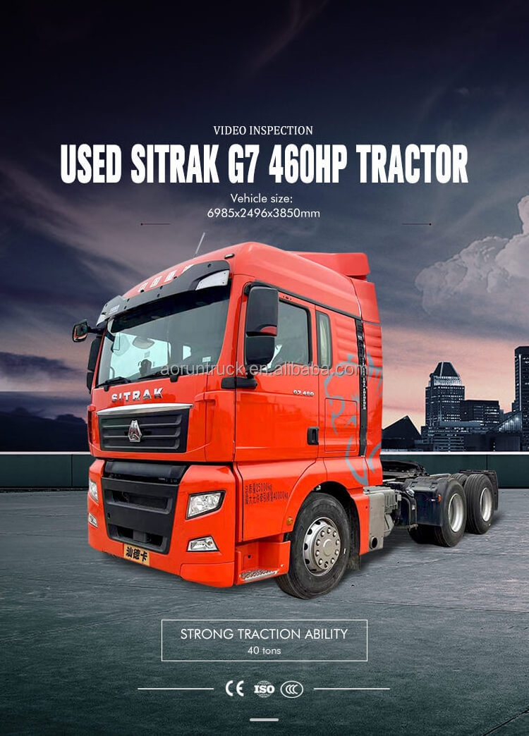 SITRAK tractor truck C7 G7 6x4 4x2 powerful trailer head 540hp truck head with good price