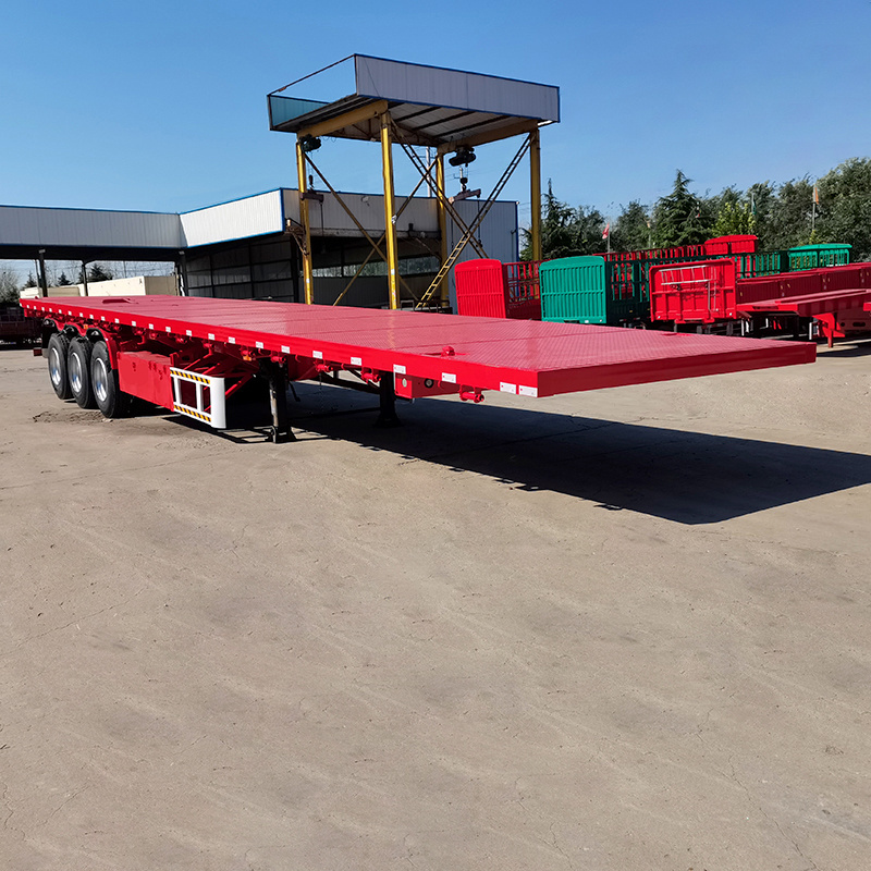 20 -40 FT 2/3 axles container heavy factory used new flat bed semi trailer for sale