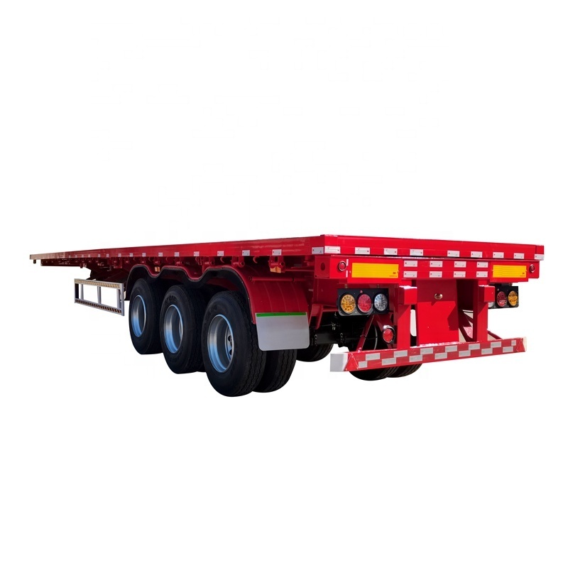 20 -40 FT 2/3 axles container heavy factory used new flat bed semi trailer for sale