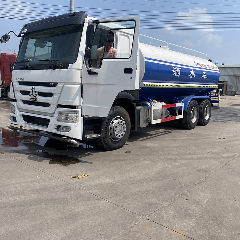 Sinotruk howo 6x4 371HP 20m3 water spray bowser tanker sprinkler tank truck