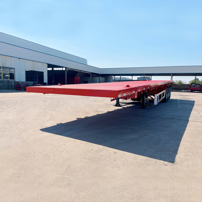 20 -40 FT 2/3 axles container heavy factory used new flat bed semi trailer for sale