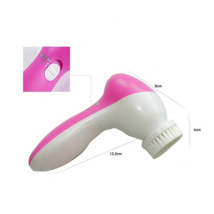 5 in 1 facial cleansing brush / sonic face cleanser and massager brush /waterproof facial cleansing spin brush set