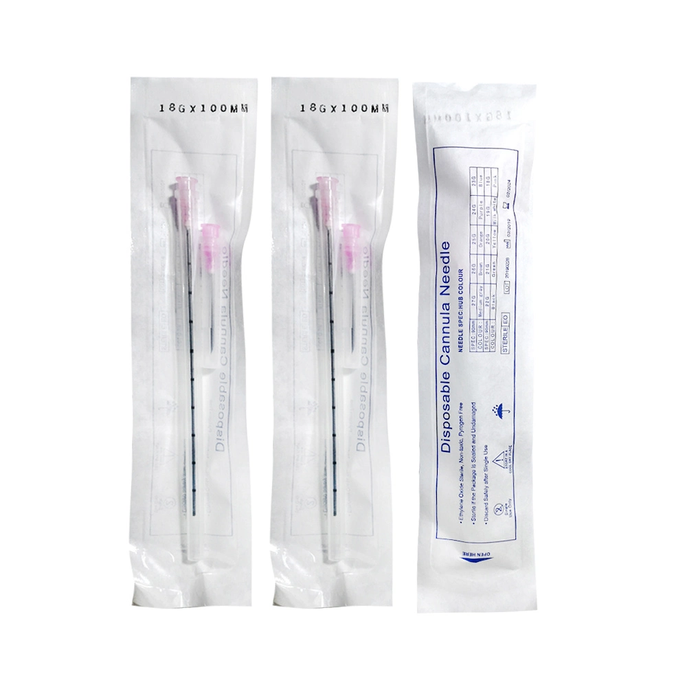 CE Injectable 23G 70MM Disposable Hypodermic Needle Cannula Micro Blunt Tip Cannula