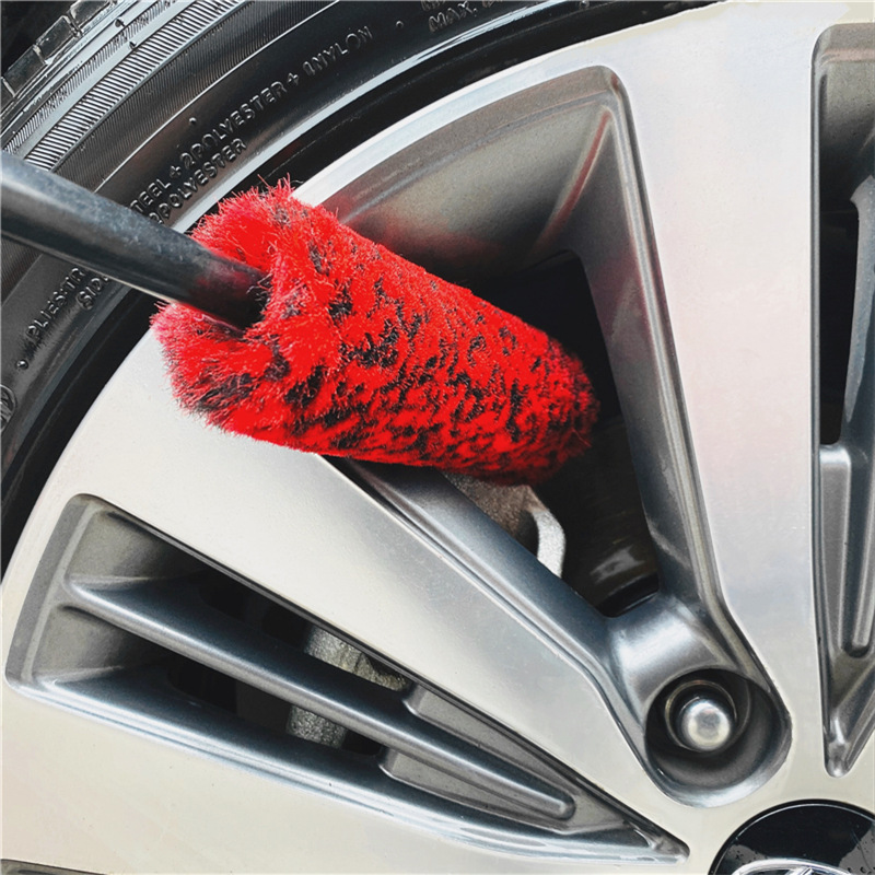 New Color Soft Fiber Car Tire Cleaning Brush 3PCS Wheel Woolies Brushes Alloy Wheel Cleaning Kit Rim Detailing Brush