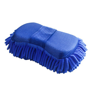 High Quality Premium Soft Car Cleaning Sponge Colorful Chenille Microfiber Car Wash Sponge