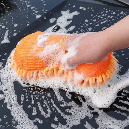 High Quality Premium Soft Car Cleaning Sponge Colorful Chenille Microfiber Car Wash Sponge