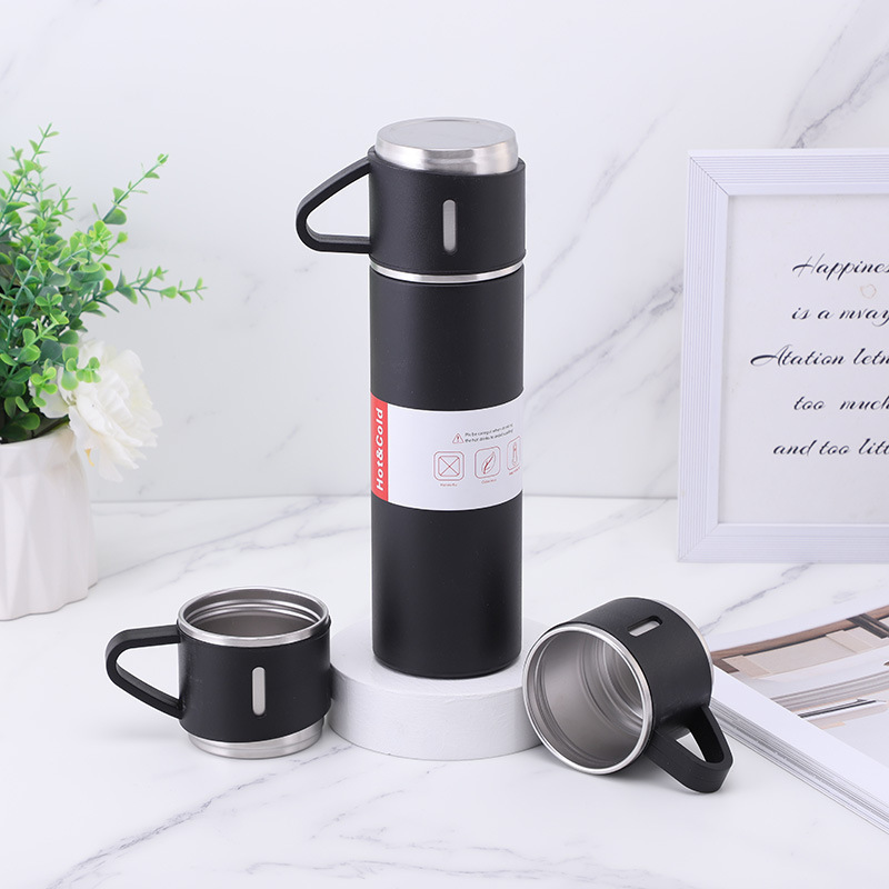 2024 Business Custom Gift Logo Travel Coffee mug Outdoor Tea 304 Stainless Steel Vacuum Flask Set Gift Box Vacuum Flask Sets