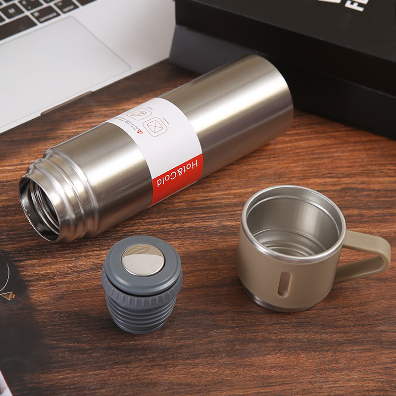 2024 Business Custom Gift Logo Travel Coffee mug Outdoor Tea 304 Stainless Steel Vacuum Flask Set Gift Box Vacuum Flask Sets