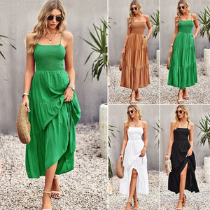 In stock wholesale womens clothing 2024 summer new style Prom Dresses fashion evening dress sexy long sleeve Casual Dresses