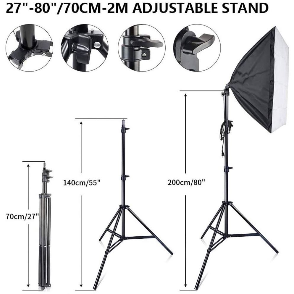 Wholesale photo studio lighting backdrop stand kit softbox 5500k umbrella soft box for photograph video shooting livestream