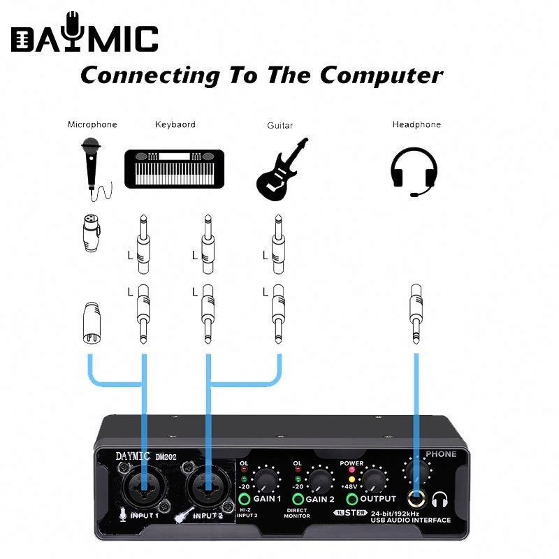 Audio kit interface recording Monitor Headphone Microphone kit home music singing Broadcast Equipment Recodfing music