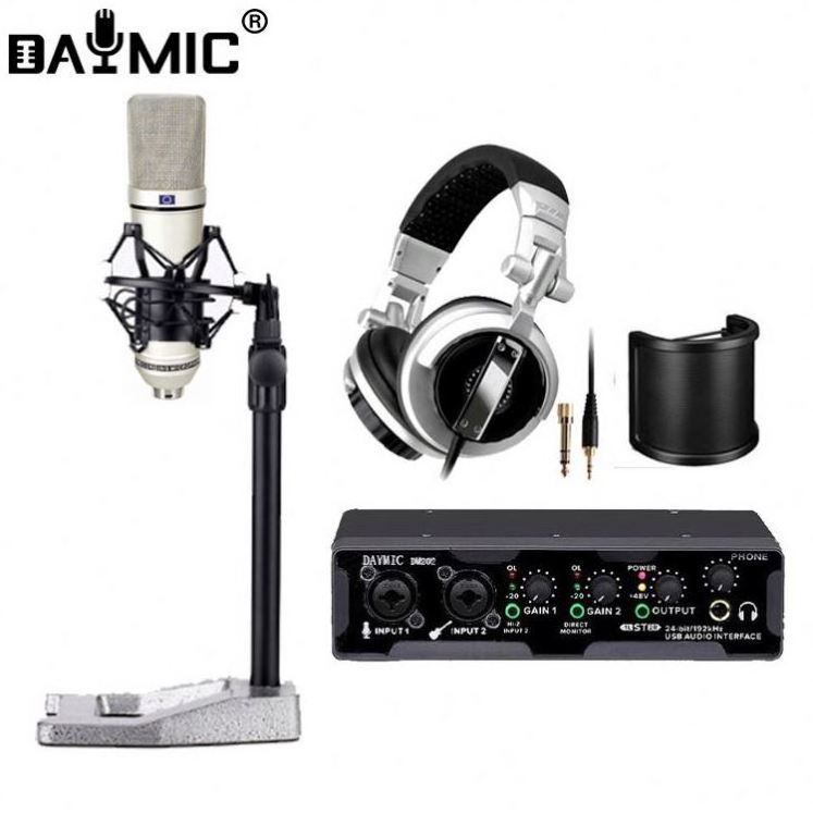 Audio kit interface recording Monitor Headphone Microphone kit home music singing Broadcast Equipment Recodfing music