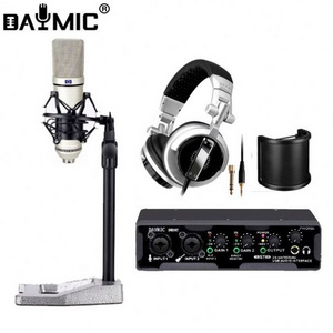 Audio kit interface recording Monitor Headphone Microphone kit home music singing Broadcast Equipment Recodfing music