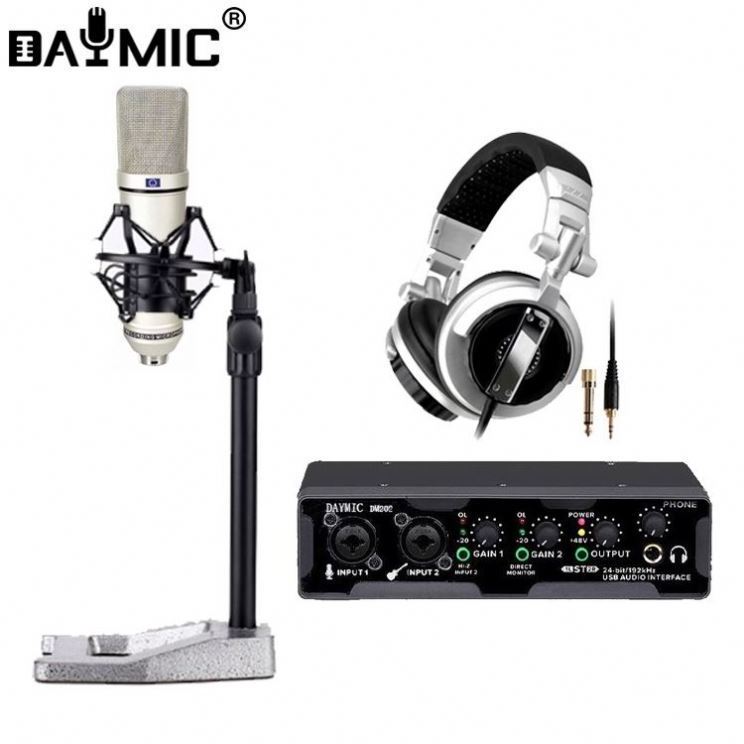 Audio kit interface recording Monitor Headphone Microphone kit home music singing Broadcast Equipment Recodfing music