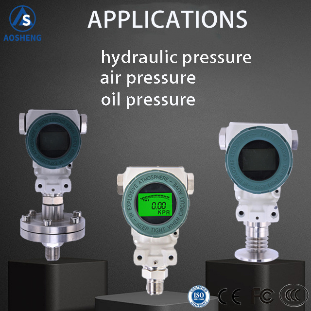 AOSHENG Led Belt Display Pressure Transmitter Diffused Silicon Pressure Transmitter Pressure Transducer 4-20ma Dc24v