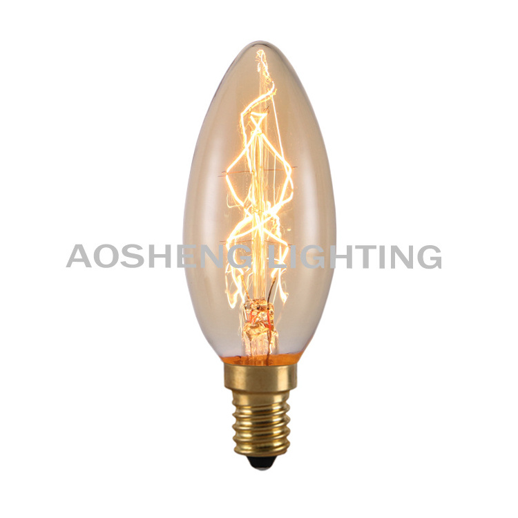 Good quality  C35 Antique Bulb 120V 25W 40W 60W B11 Edison Bulb B11 Decorative bulb