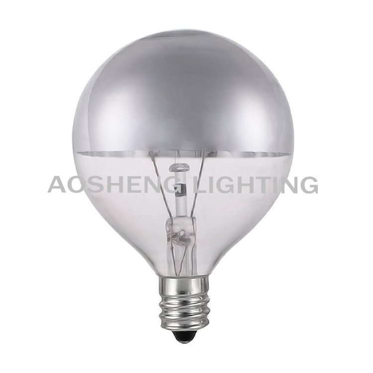 G16.5 E12 Pearl White Bulb G50 Incandescent Bulb G16.5 Globe E12 Incandescent Candelabra Base 120V25W E12 BULB