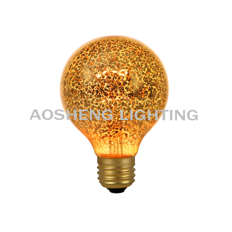 G25 Antique Edison light bulb G80 Gold plated light bulb G80 broken silver plated light bulb