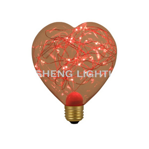 H115 Love LED light bulb LED Holiday bulb Silver wire Light Christmas decoration light bulb 85-265V