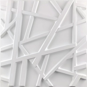 Competitively Price 50*50cm 3d Textures Wall Panels Luxury Fireproof Mould-Proof Wall Decoration White for Home Industrial