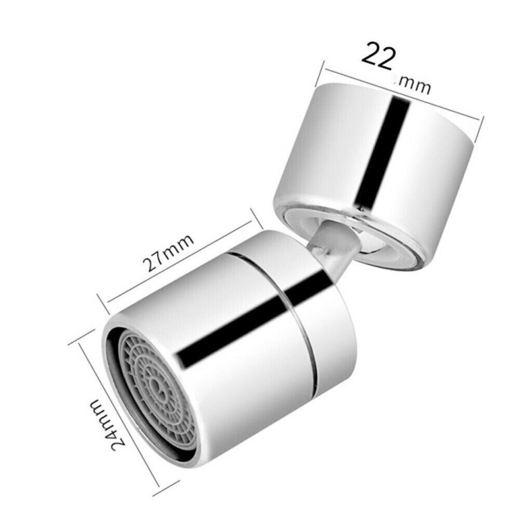 360Degree Swivel Faucet Aerator, Large-Angle Rotating Splash Filter Faucet, Dual-Function 2-Flow Sprayer Faucet Head