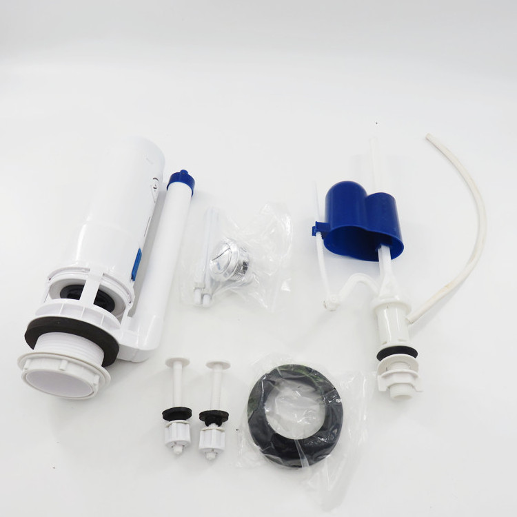 Toilet Flush Cistern Repair Kit, Toilet Fill Parts Water Tank Drain Flush Valve Button Set Repair-Kit Fittings for Bathroom Home