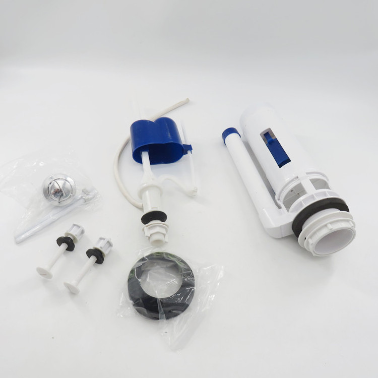 Toilet Flush Cistern Repair Kit, Toilet Fill Parts Water Tank Drain Flush Valve Button Set Repair-Kit Fittings for Bathroom Home