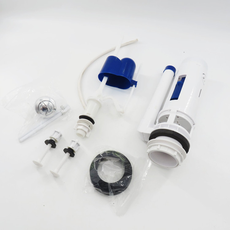 Toilet Flush Cistern Repair Kit, Toilet Fill Parts Water Tank Drain Flush Valve Button Set Repair-Kit Fittings for Bathroom Home