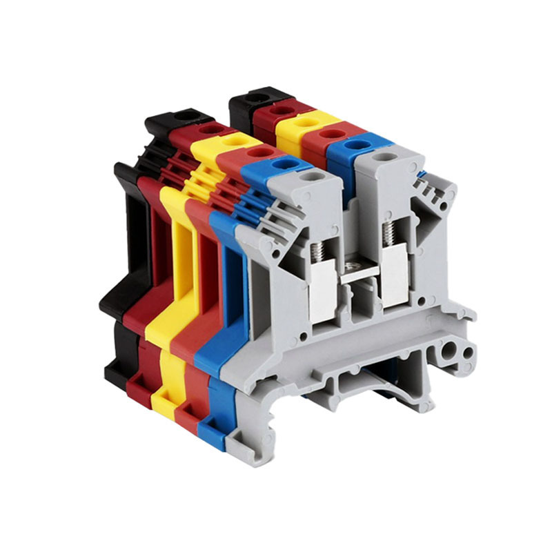 Plastic Nylon UK 2.5B PA66 V0 Electric Universal Installation Panel Mounted Feed Through Screw Cage Din Rail Terminal Block